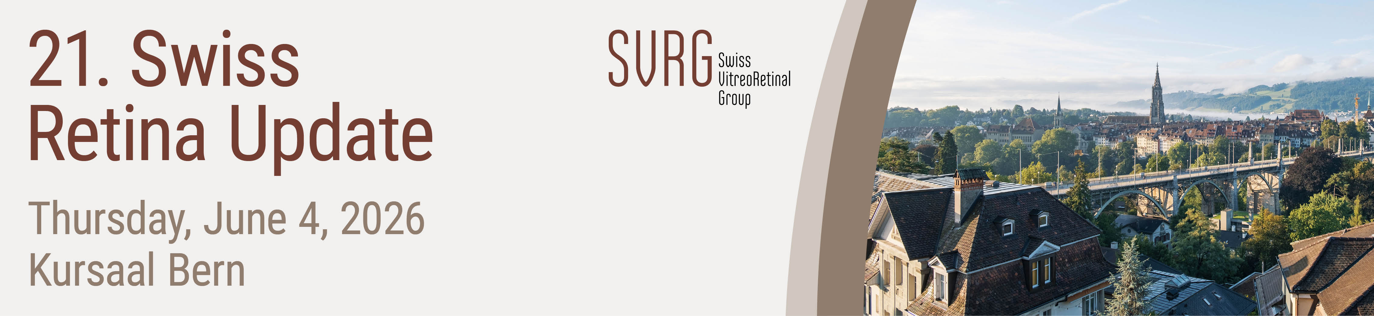 Header banner for the conference: SVRG Swiss Retina Update 2026. This goes from 4 June 2026 to 4 June 2026.